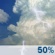 This Afternoon: A chance of showers and thunderstorms. Mostly cloudy. High near 65, with temperatures falling to around 62 in the afternoon. East southeast wind around 7 mph. Chance of precipitation is 50%. New rainfall amounts less than a tenth of an inch possible. This Afternoon: Chance Showers And Thunderstorms